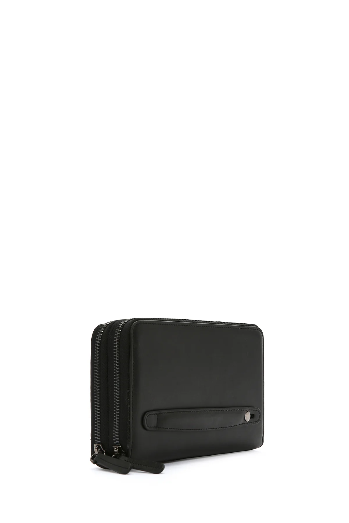 Erkek Siyah Telefon Bölmeli Deri El Çantası - Image 5