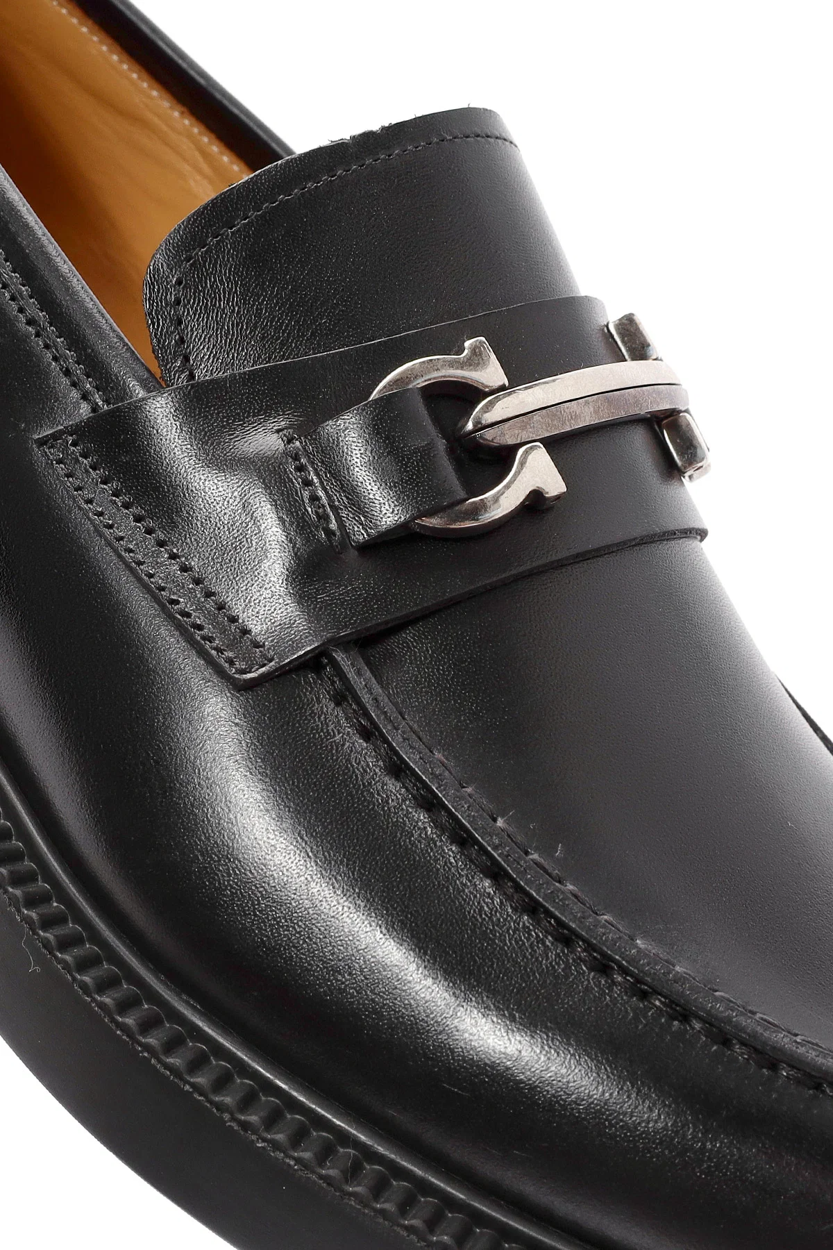 Erkek Siyah Toka Detaylı Deri Casual Loafer - Image 9