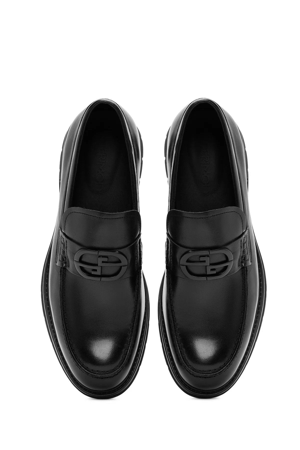 Erkek Siyah Tokalı Deri Casual Loafer - Image 7