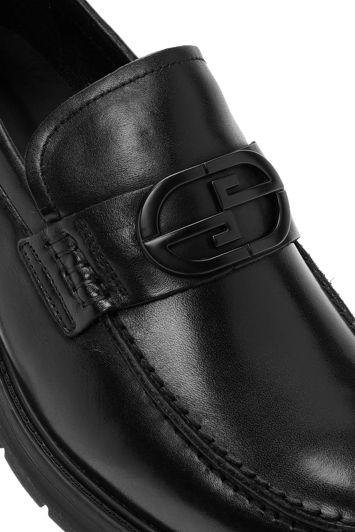 Erkek Siyah Tokalı Deri Casual Loafer - Image 9