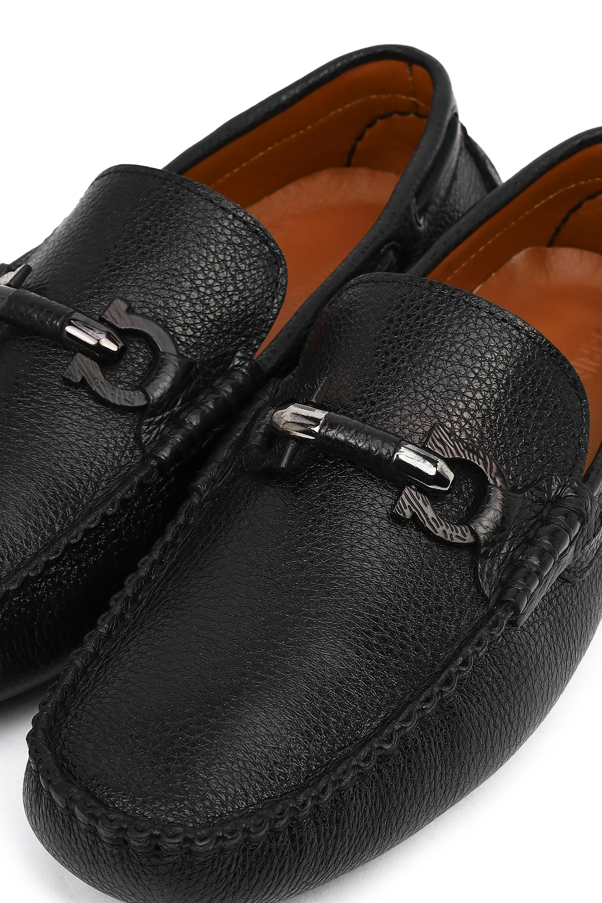 Erkek Siyah Tokalı Deri Casual Loafer - Image 10
