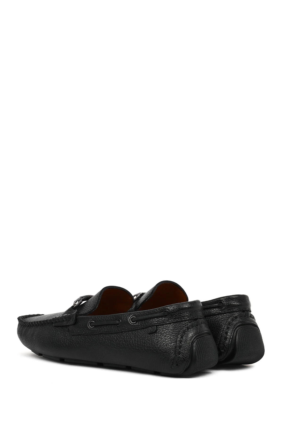 Erkek Siyah Tokalı Deri Casual Loafer - Image 6