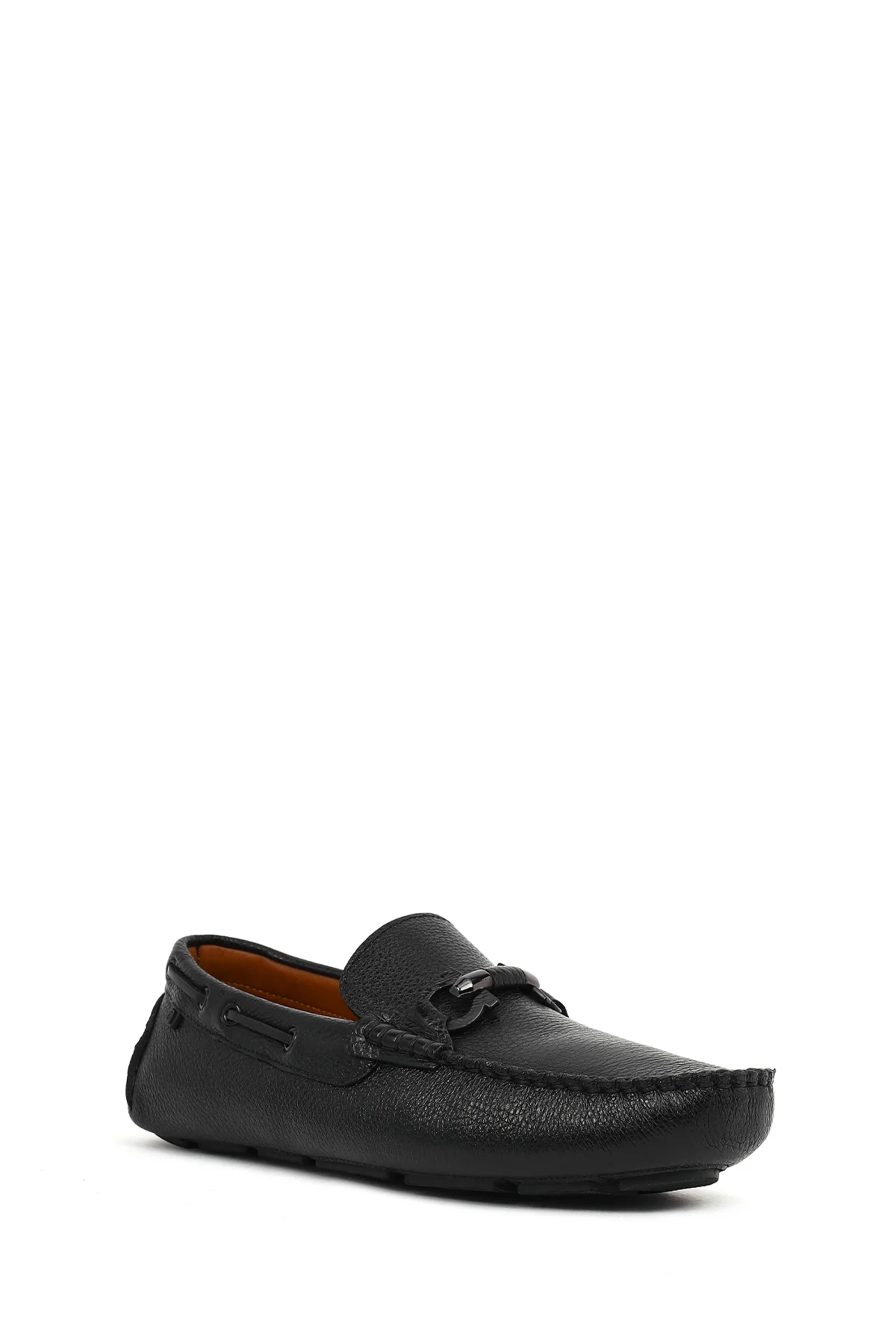 Erkek Siyah Tokalı Deri Casual Loafer - Image 7