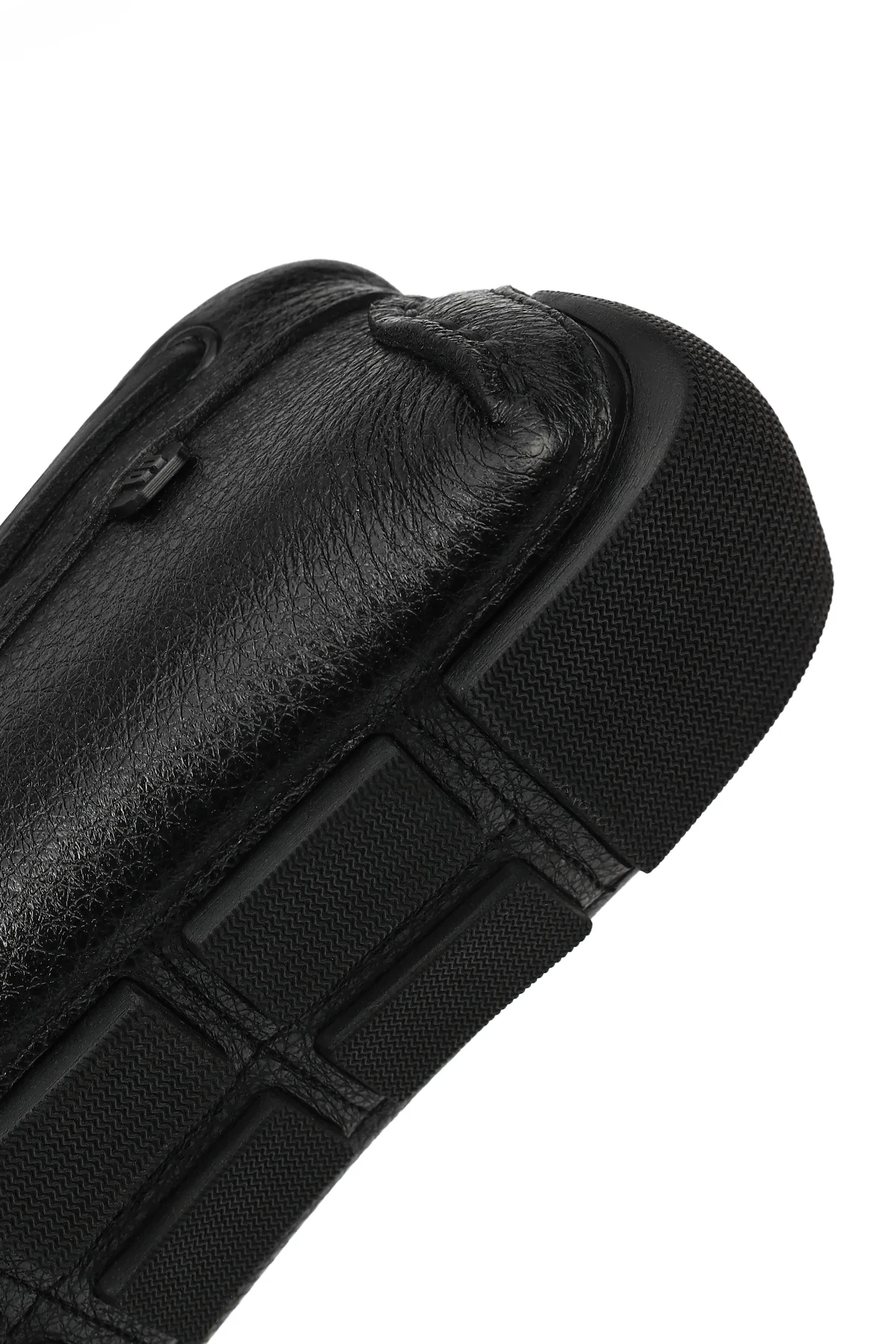 Erkek Siyah Tokalı Deri Casual Loafer - Image 8