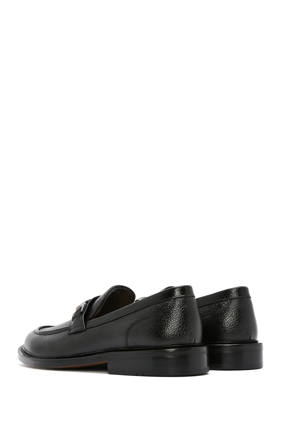 Erkek Siyah Tokalı Deri Klasik Loafer - Image 6