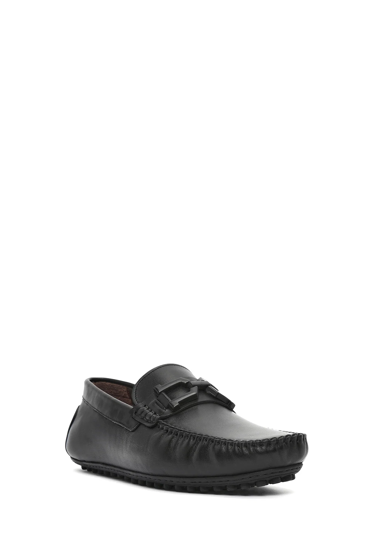 Erkek Siyah Tokalı Deri Loafer - Image 6