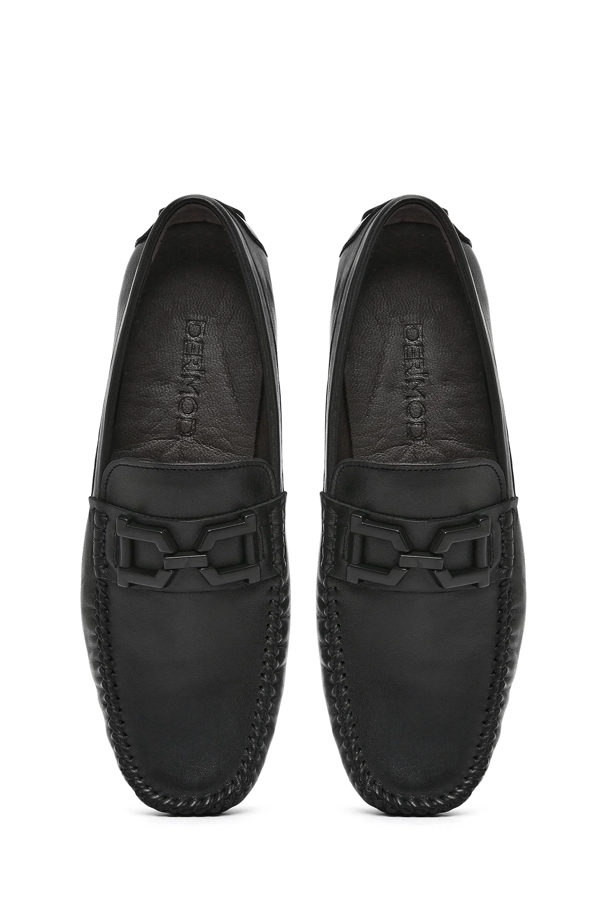 Erkek Siyah Tokalı Deri Loafer - Image 7