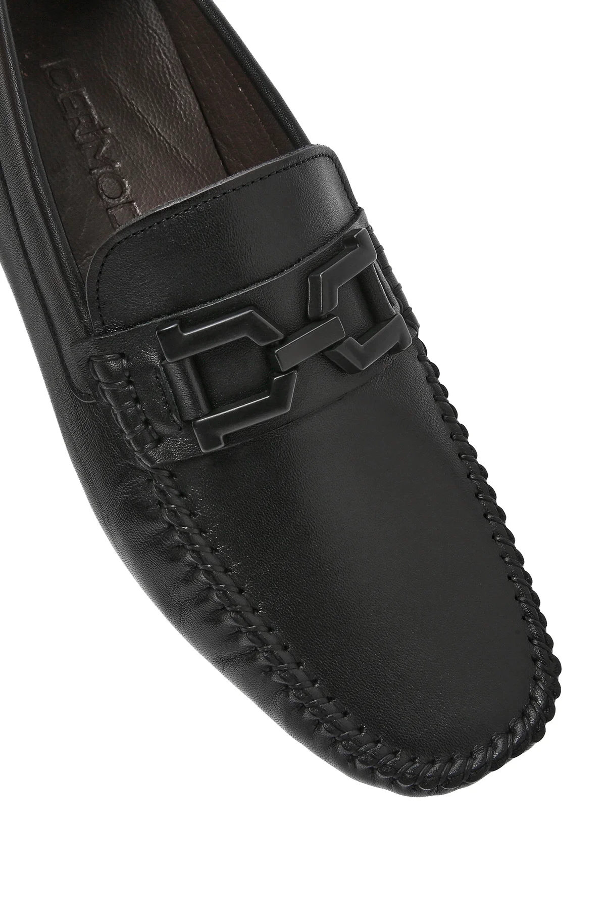 Erkek Siyah Tokalı Deri Loafer - Image 9