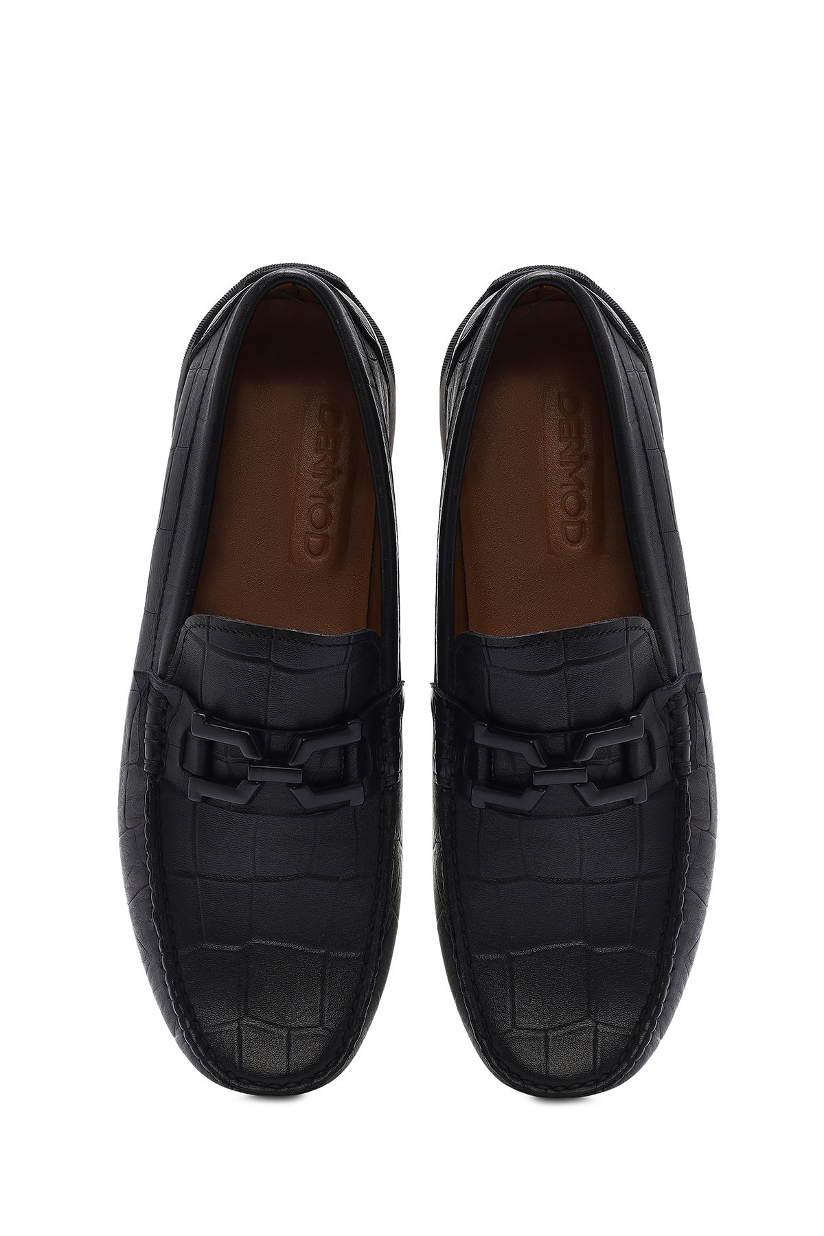 Erkek Siyah Tokalı Deri Loafer - Image 7