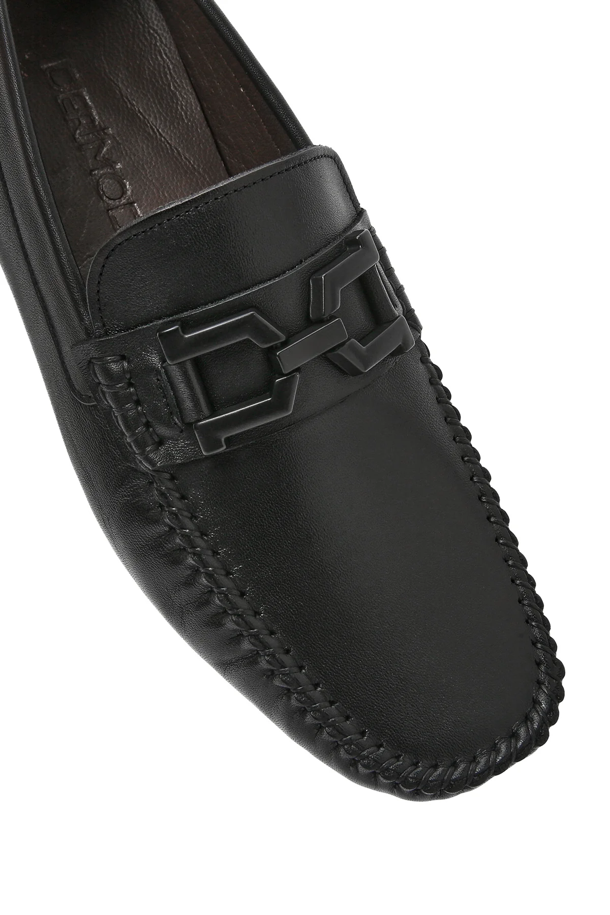 Erkek Siyah Tokalı Deri Loafer - Image 9