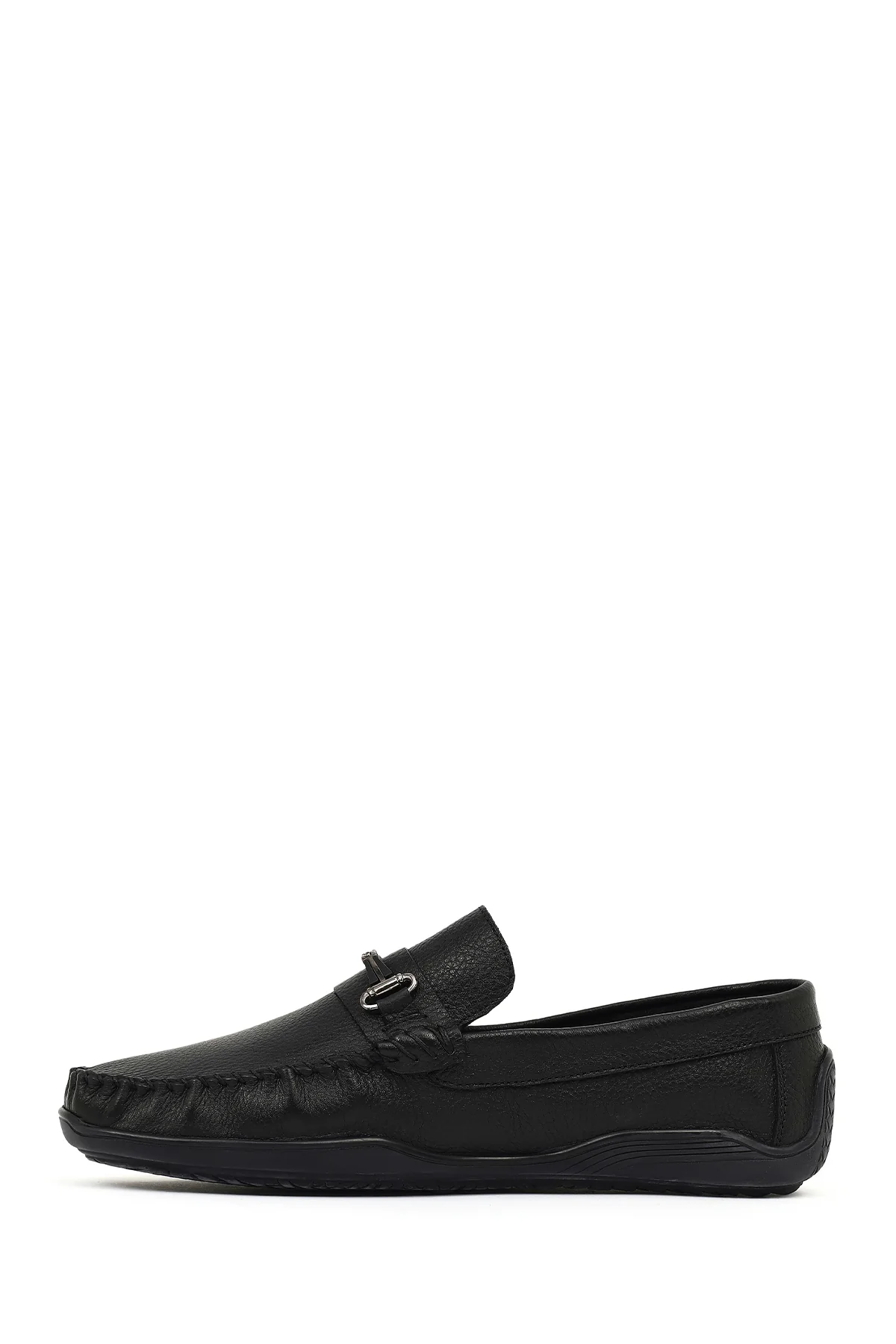 Erkek Siyah Tokalı Deri Loafer - Image 3