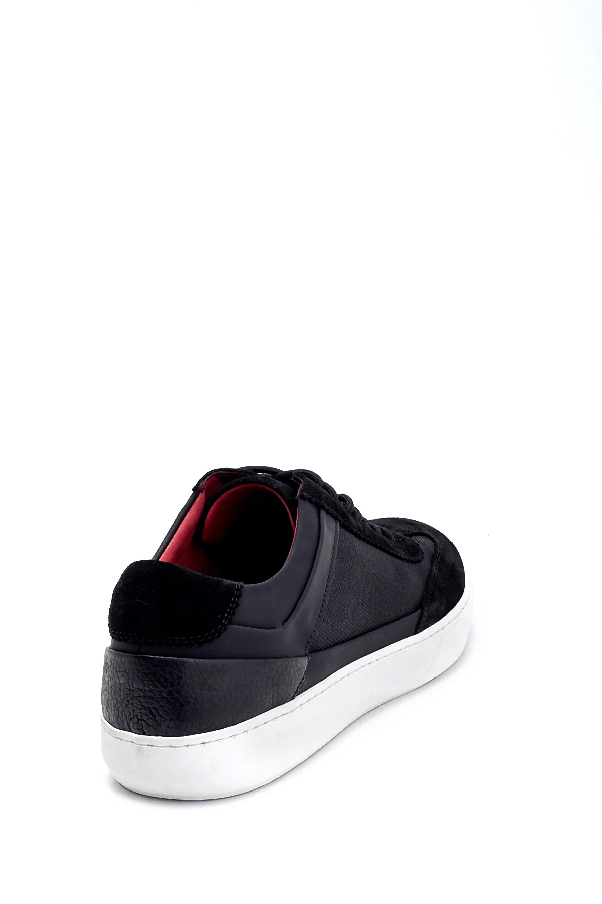 Erkek Süet Detaylı Deri Sneaker - Image 5