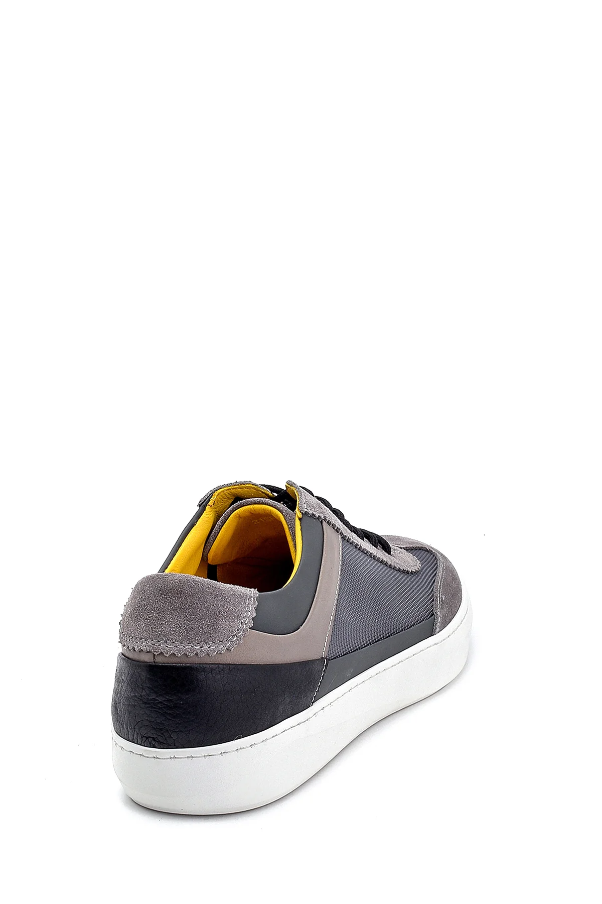 Erkek Süet Detaylı Deri Sneaker - Image 5