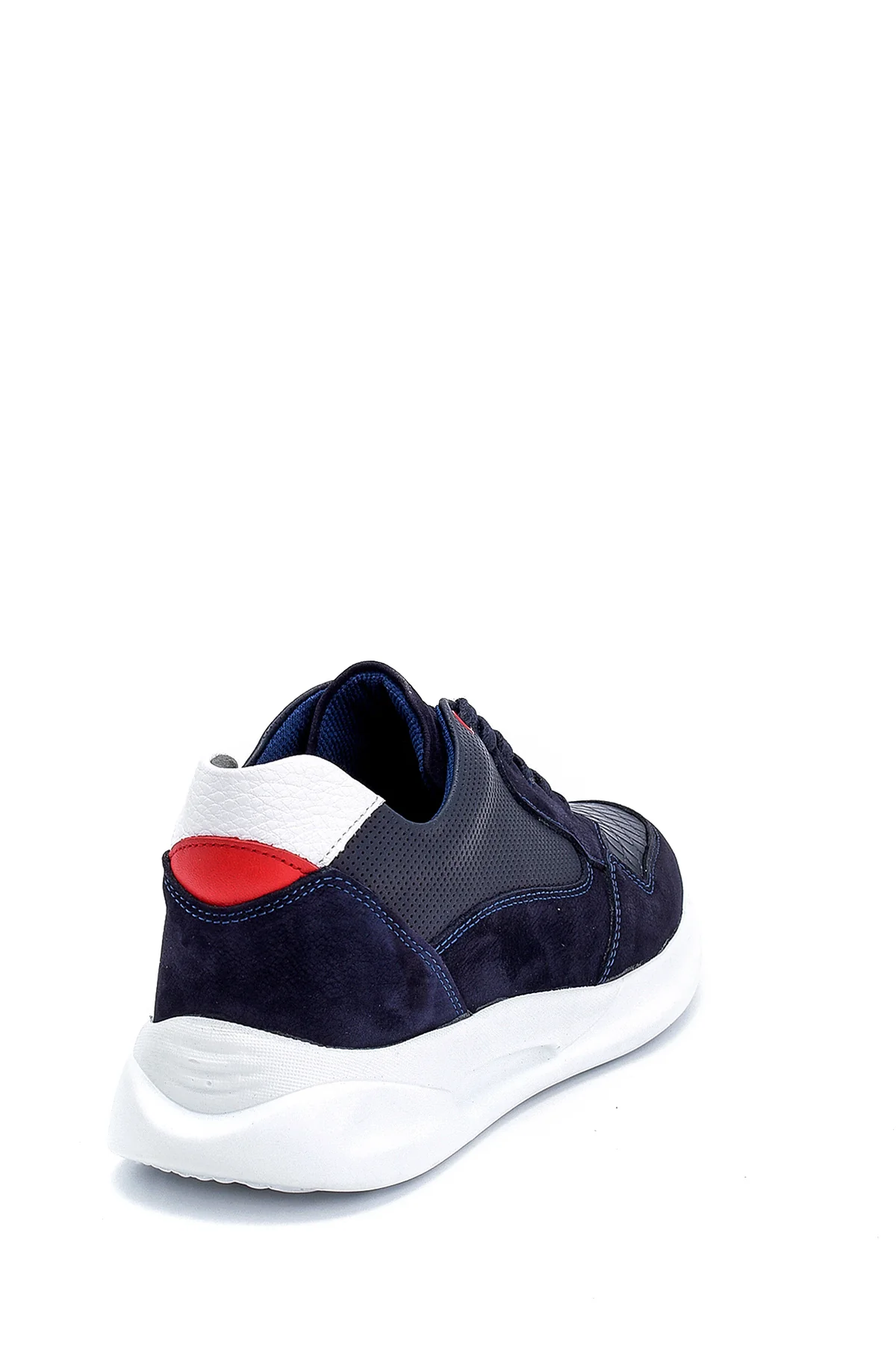 Erkek Süet Detaylı Deri Sneaker - Image 5