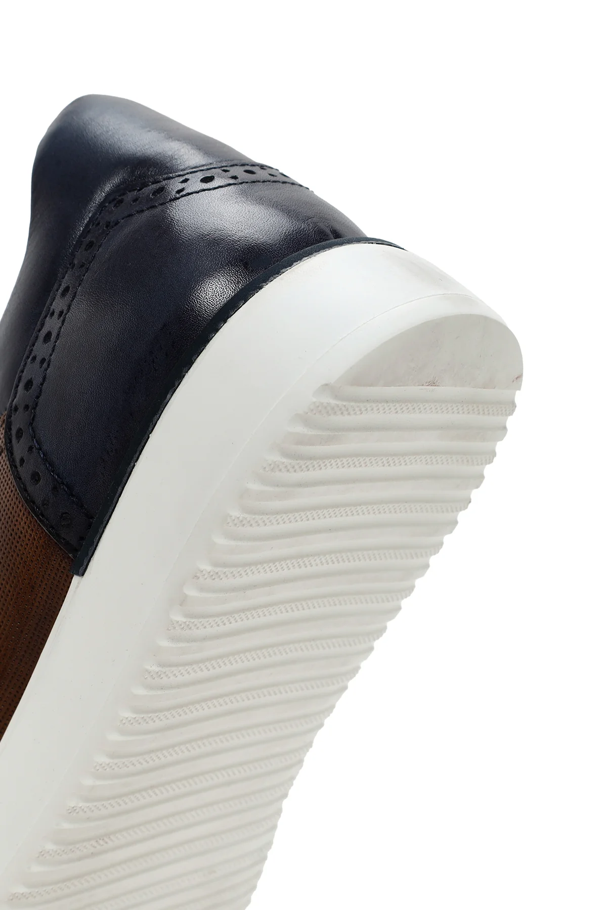 Erkek Taba Bağcıklı Deri Sneaker - Image 8