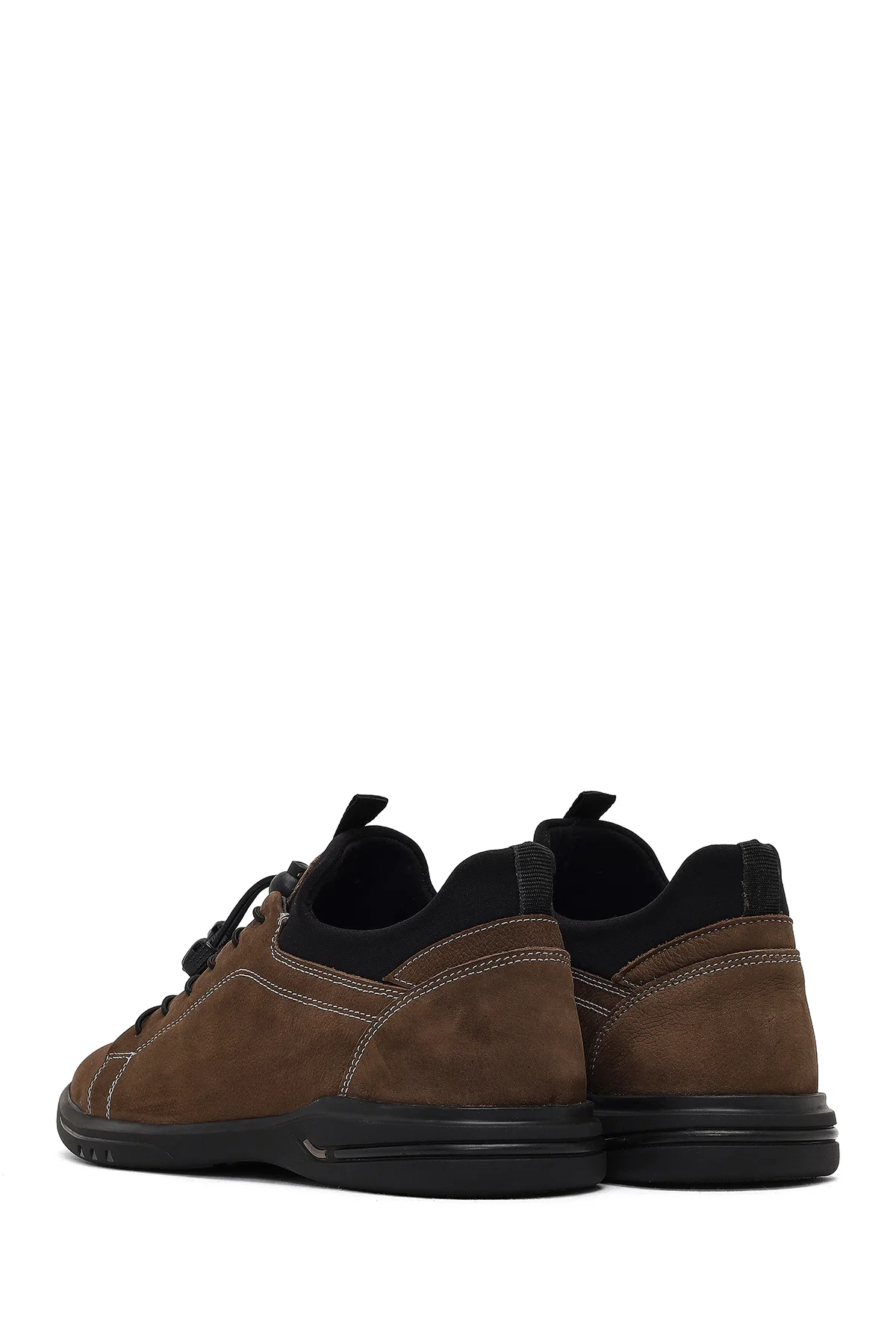 Erkek Taba Bağcıklı Nubuk Deri Casual Sneaker - Image 5