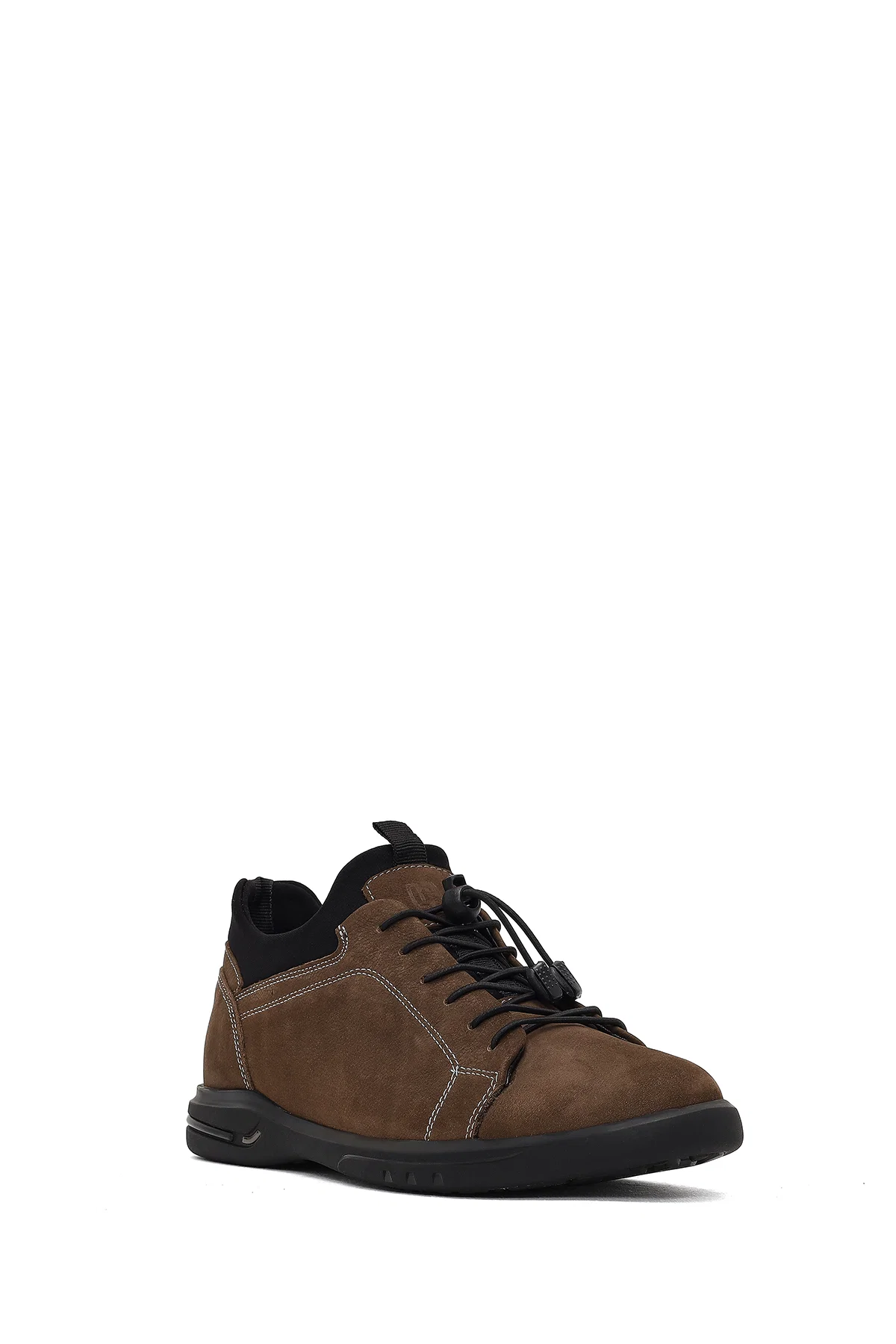 Erkek Taba Bağcıklı Nubuk Deri Casual Sneaker - Image 6