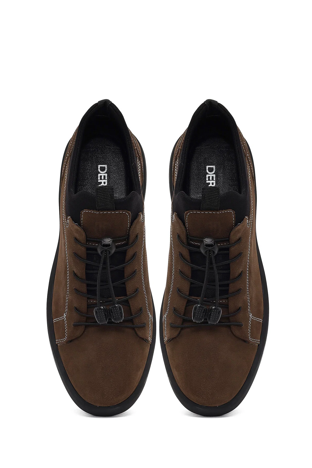 Erkek Taba Bağcıklı Nubuk Deri Casual Sneaker - Image 7