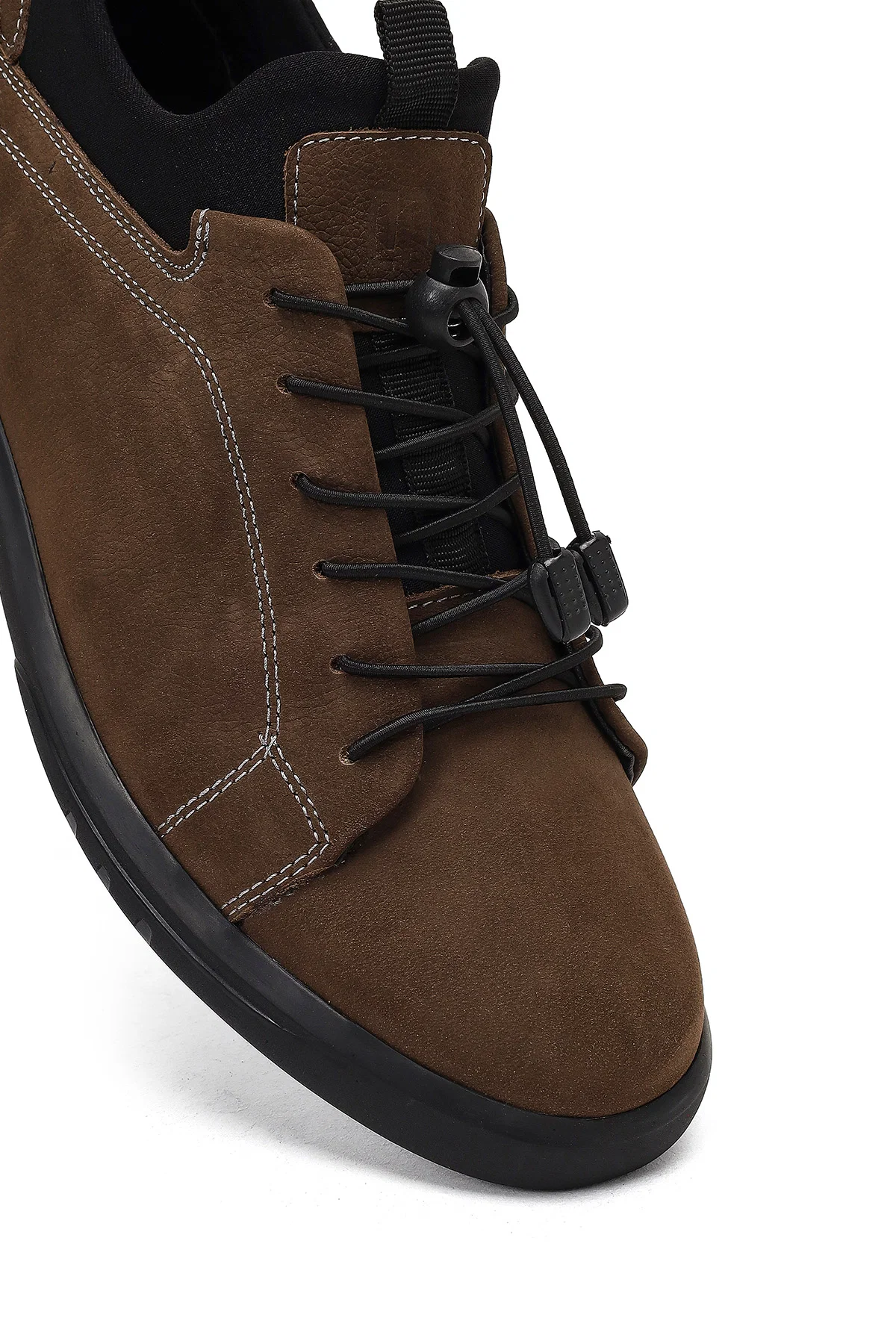 Erkek Taba Bağcıklı Nubuk Deri Casual Sneaker - Image 9
