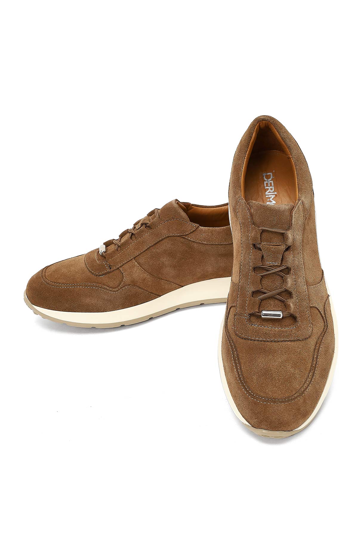 Erkek Taba Bağcıklı Süet Deri Sneaker - Image 10