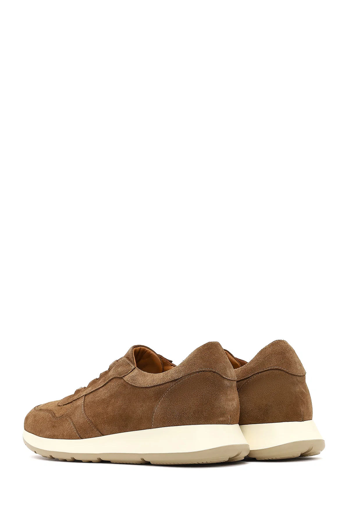 Erkek Taba Bağcıklı Süet Deri Sneaker - Image 5