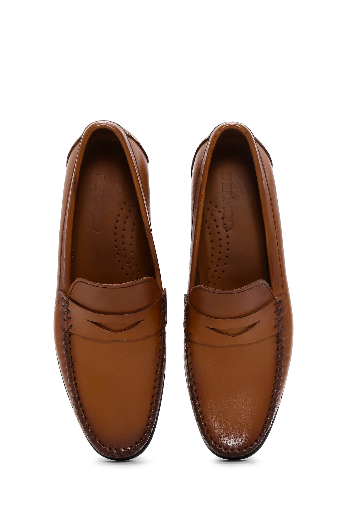 Erkek Taba Deri Casual Loafer - Image 6