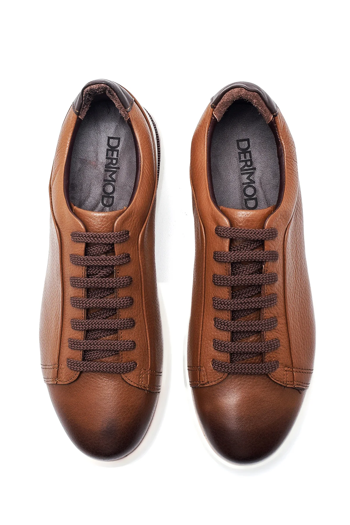 Erkek Taba Deri Sneaker - Image 6