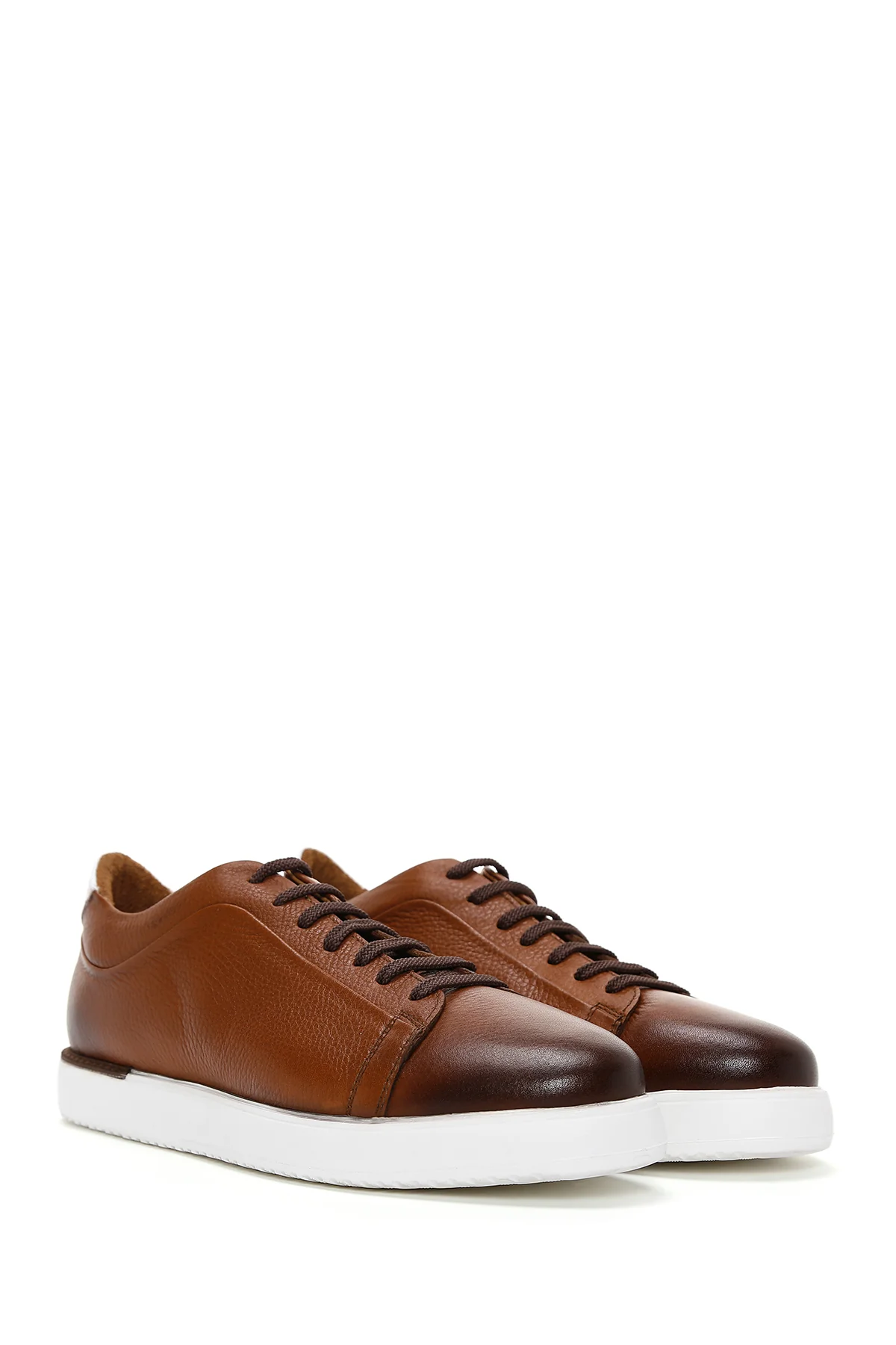 Erkek Taba Deri Sneaker - Image 3