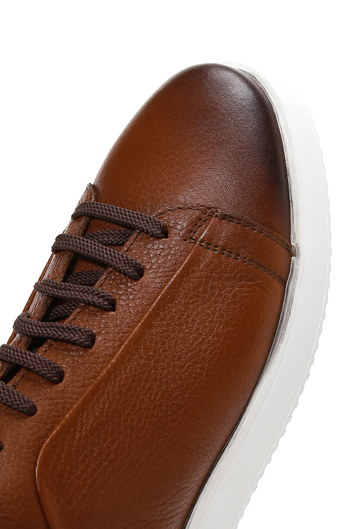 Erkek Taba Deri Sneaker - Image 9