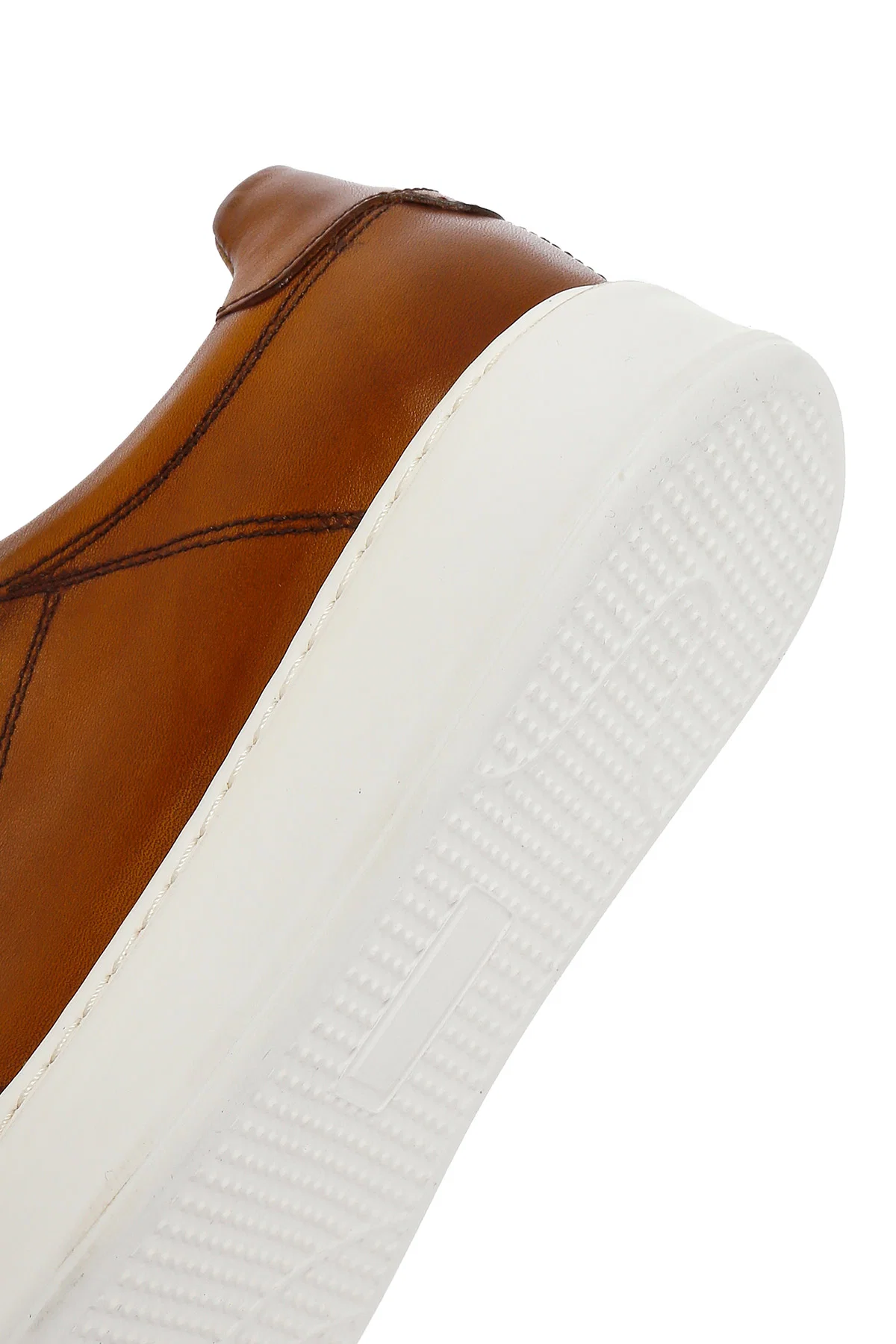 Erkek Taba Kalın Tabanlı Bağcıklı Deri Sneaker - Image 10