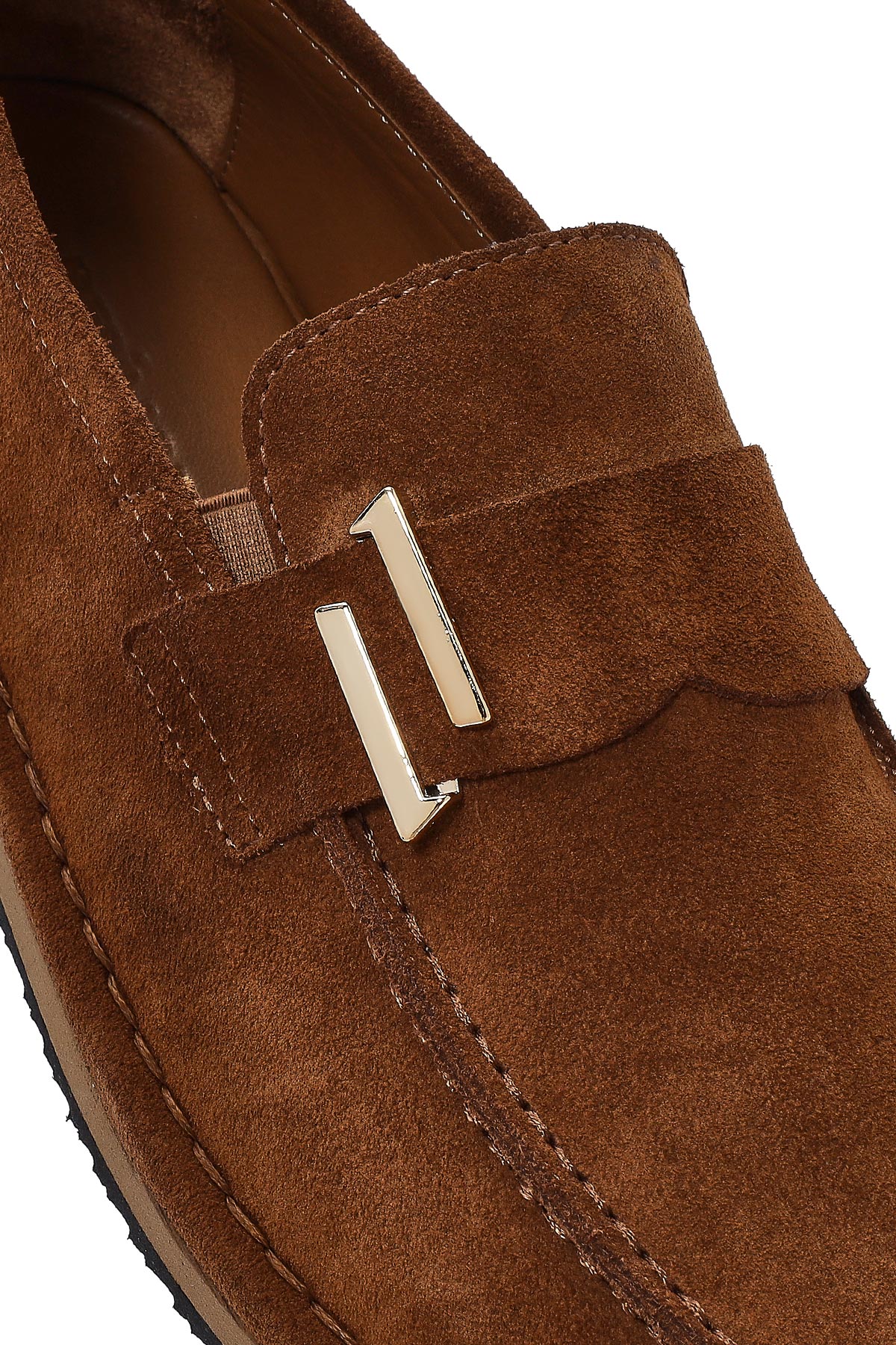 Erkek Taba Süet Deri Casual Loafer - Image 9