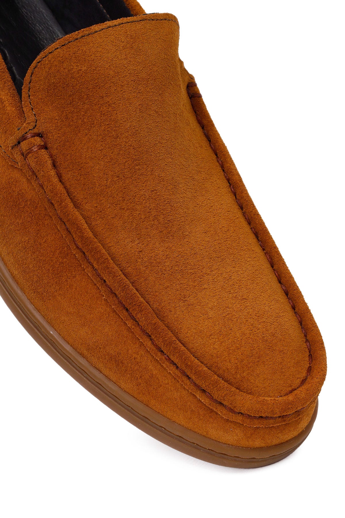 Erkek Taba Süet Deri Casual Loafer - Image 9