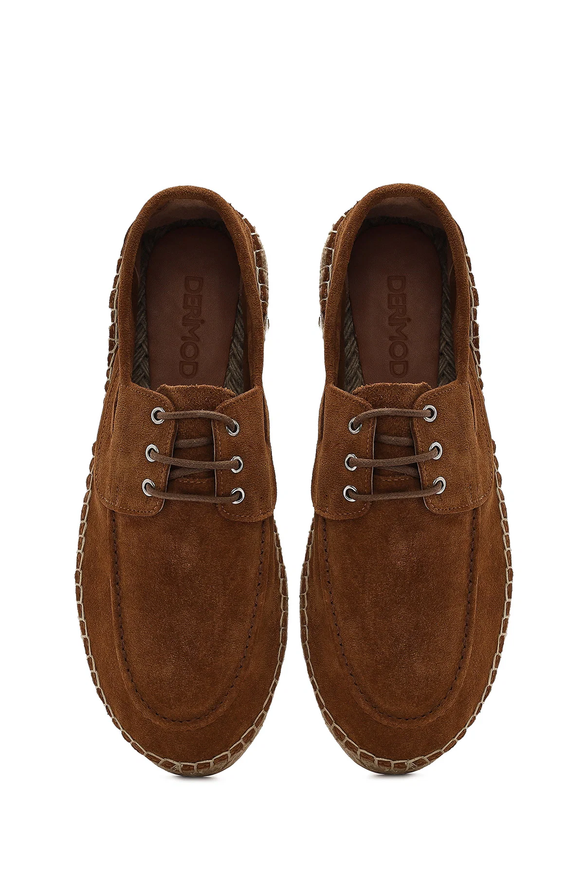 Erkek Taba Süet Deri Espadril - Image 7