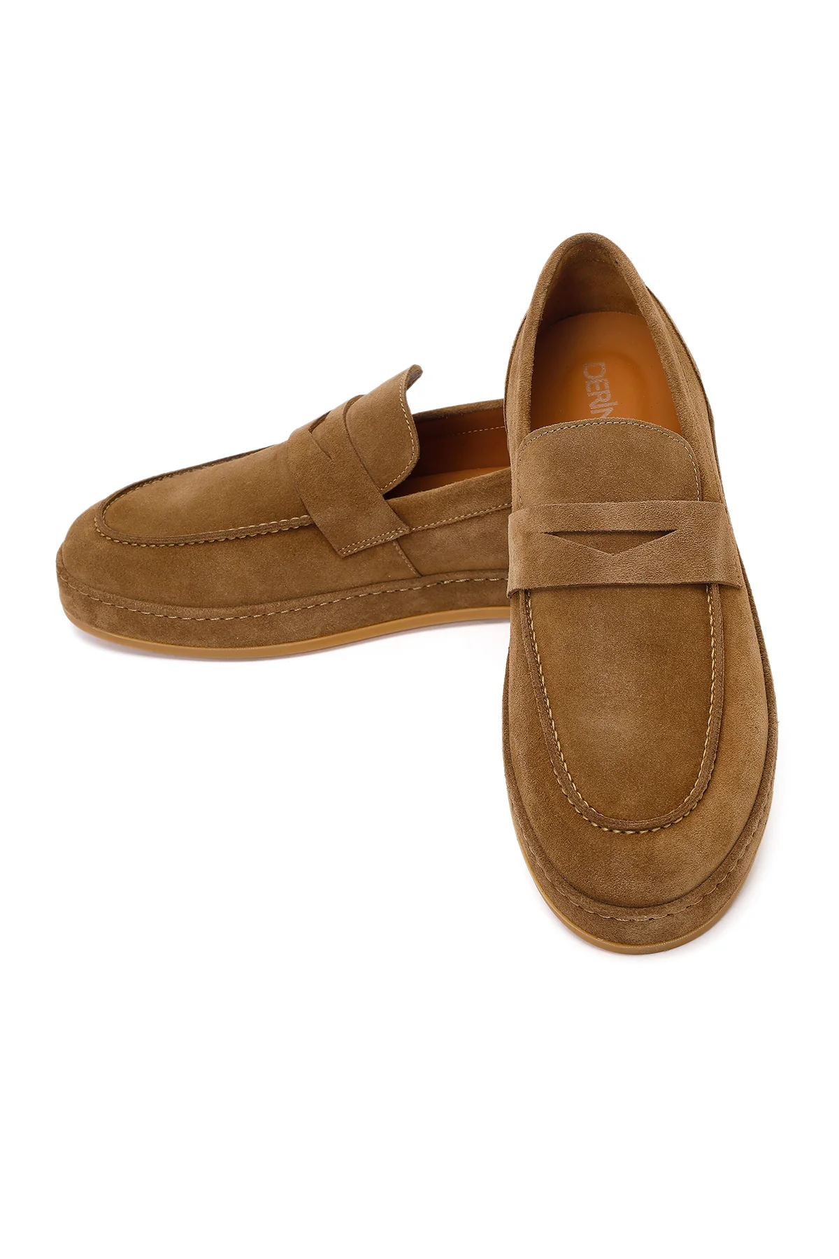 Erkek Taba Süet Deri Loafer - Image 10