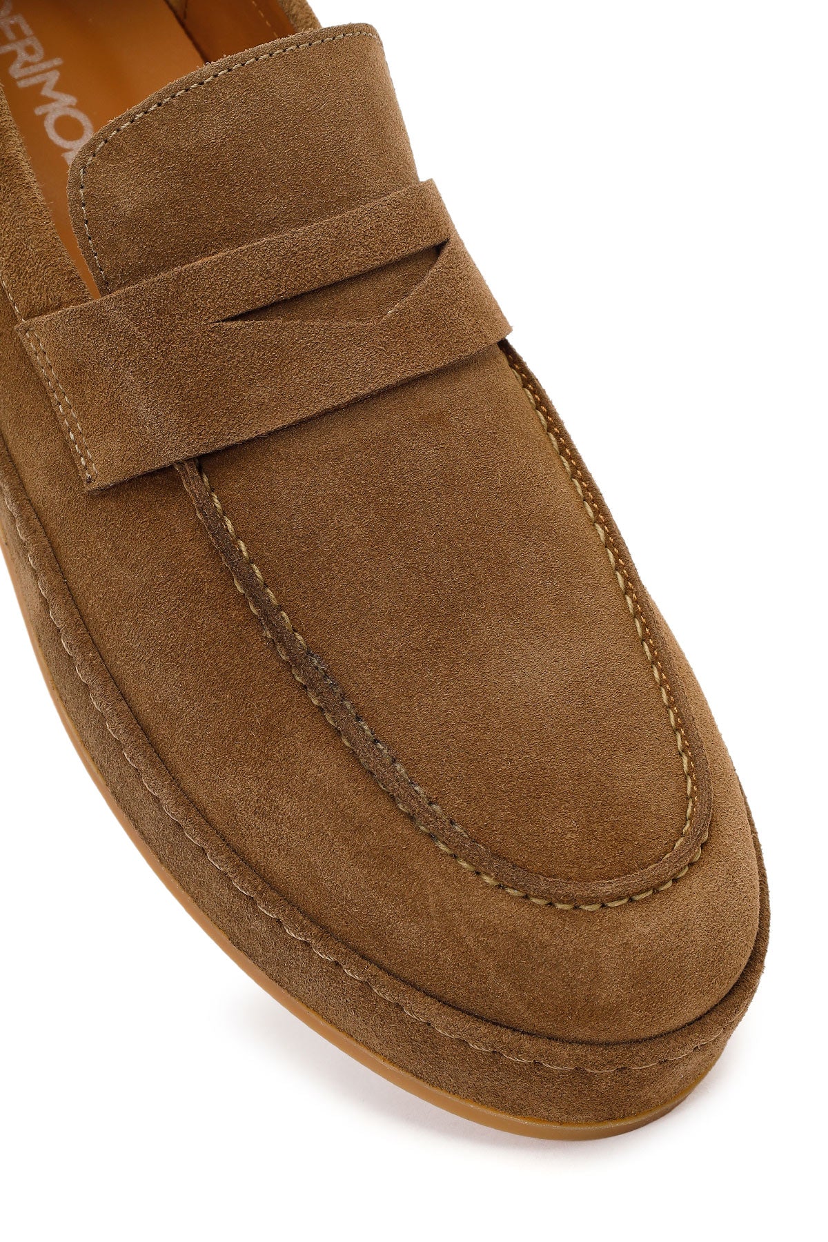 Erkek Taba Süet Deri Loafer - Image 9