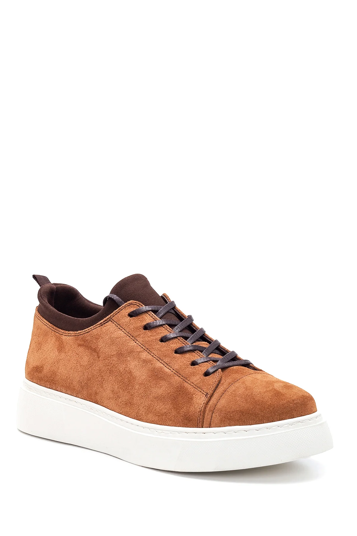 Erkek Taba Süet Deri Sneaker - Image 3