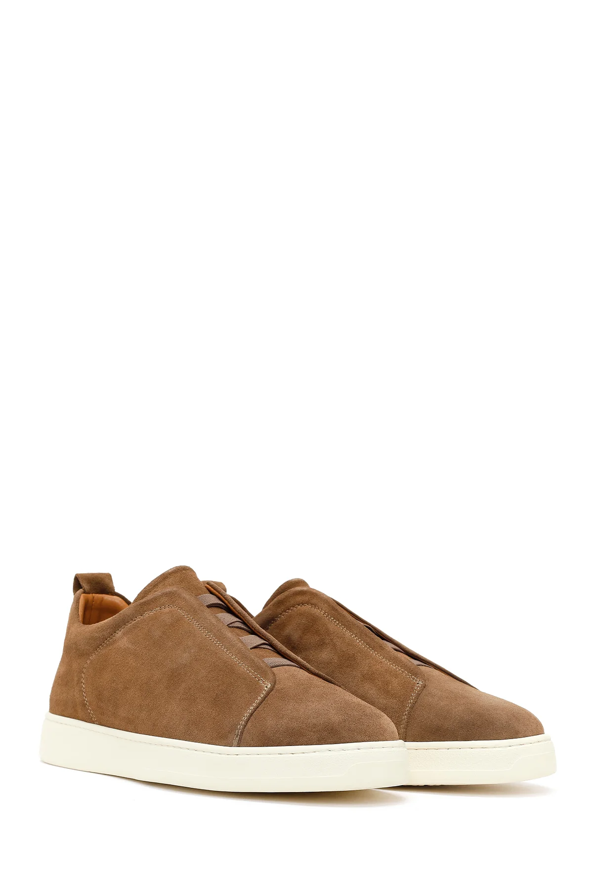 Erkek Taba Süet Deri Sneaker - Image 2