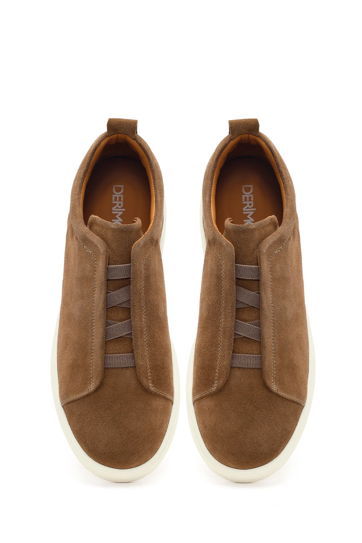 Erkek Taba Süet Deri Sneaker - Image 4