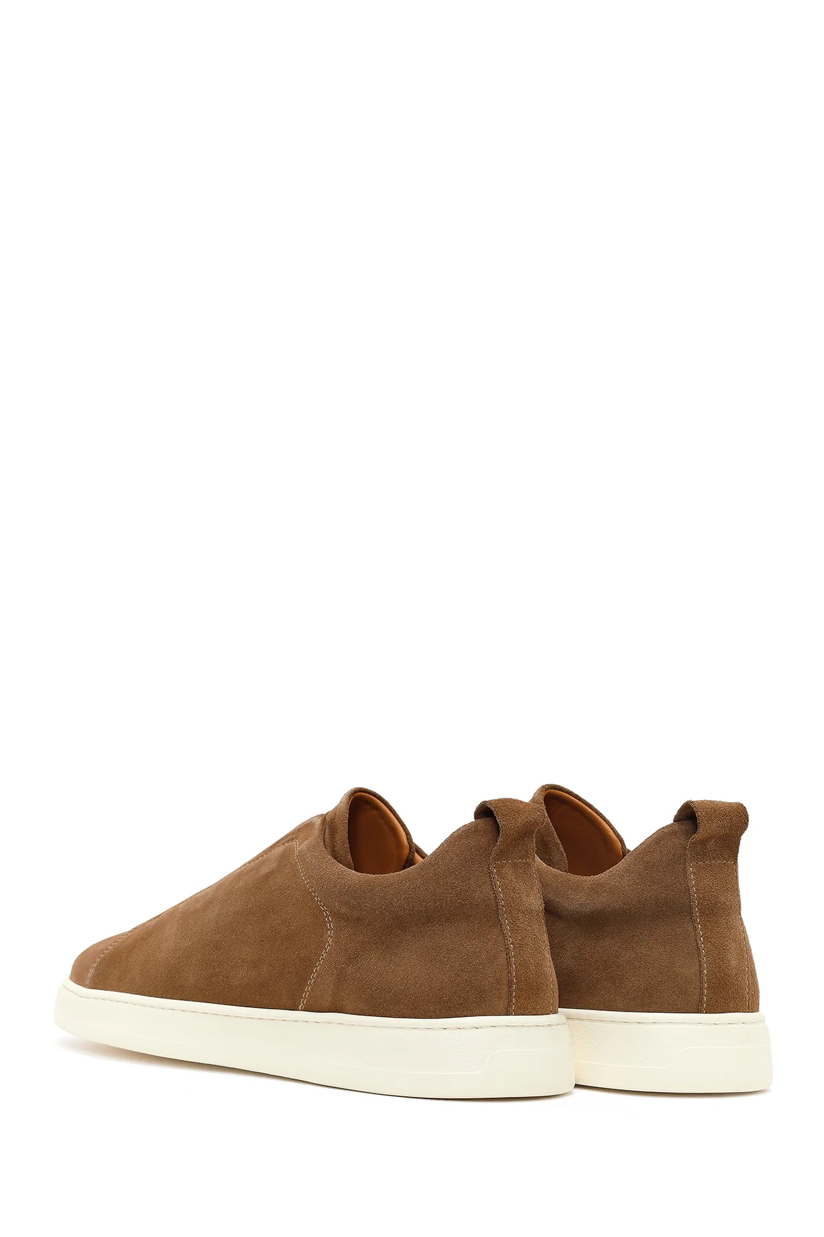 Erkek Taba Süet Deri Sneaker - Image 6