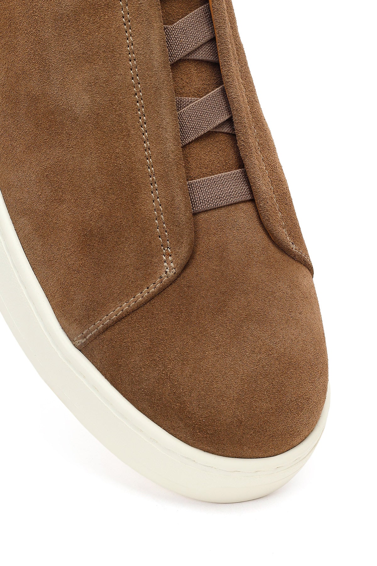Erkek Taba Süet Deri Sneaker - Image 9