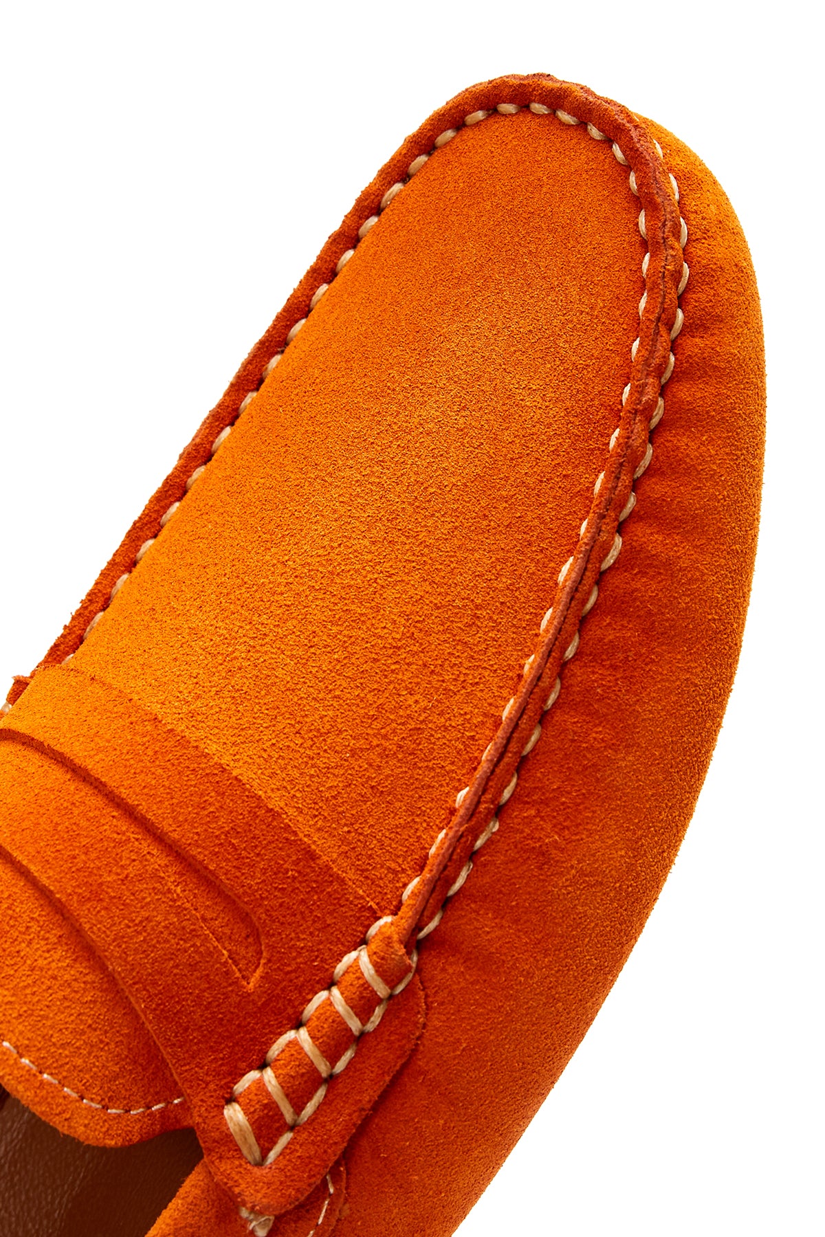 Erkek Turuncu Süet Deri Loafer - Image 9