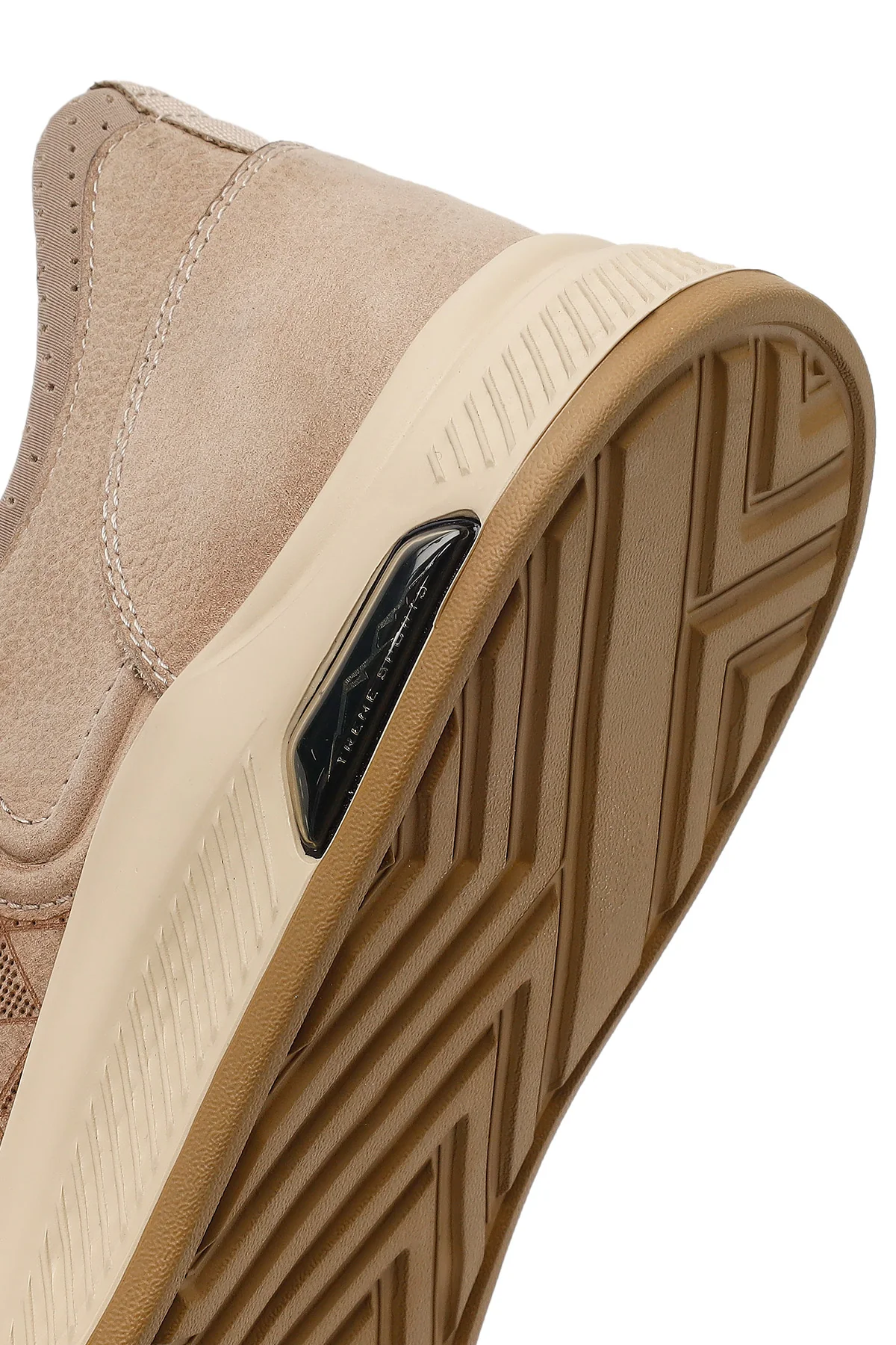 Erkek Vizon Bağcıklı Baskılı Nubuk Deri Sneaker - Image 8
