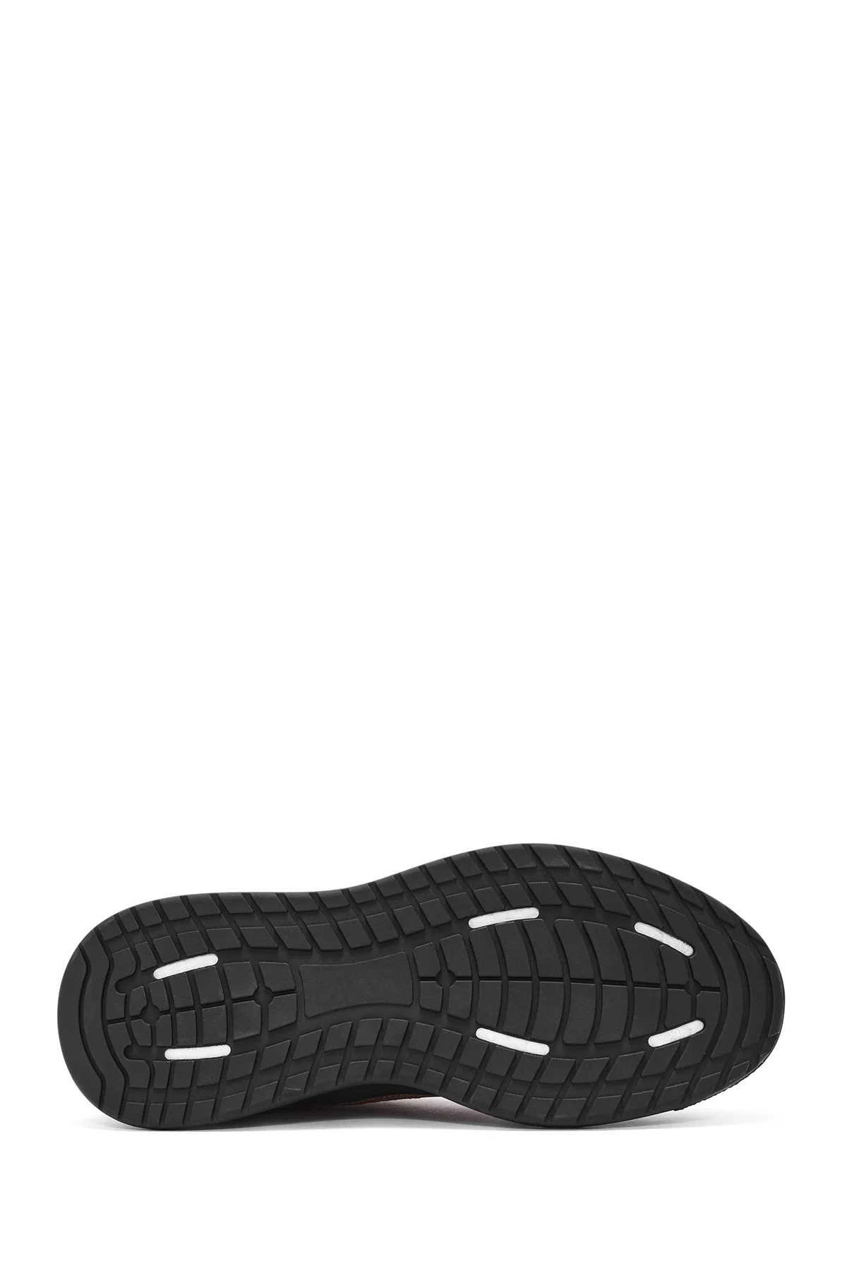 Erkek Vizon Bağcıklı Kalın Tabanlı Nubuk Deri Sneaker - Image 4