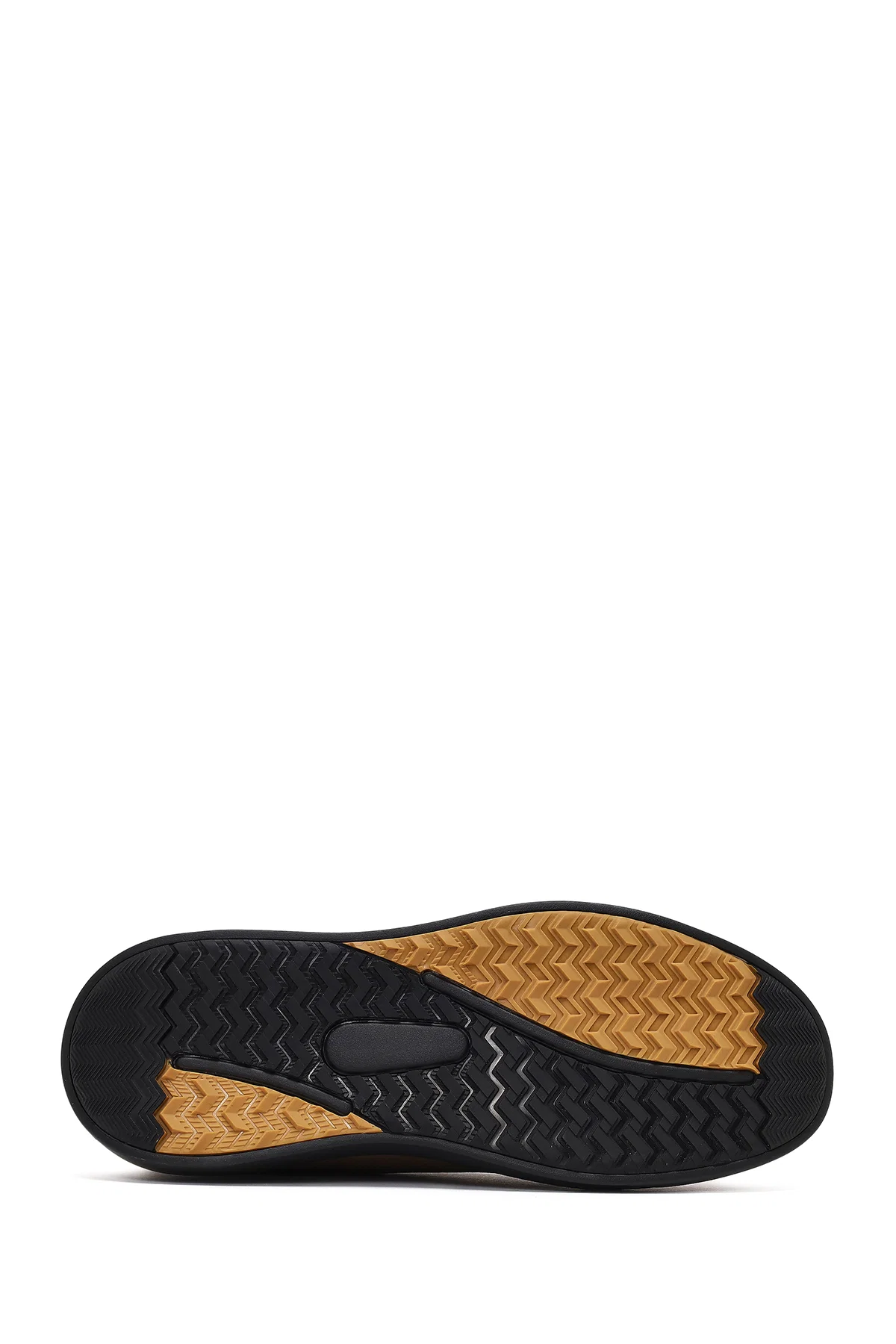 Erkek Vizon Bağcıklı Kalın Tabanlı Nubuk Deri Sneaker - Image 4