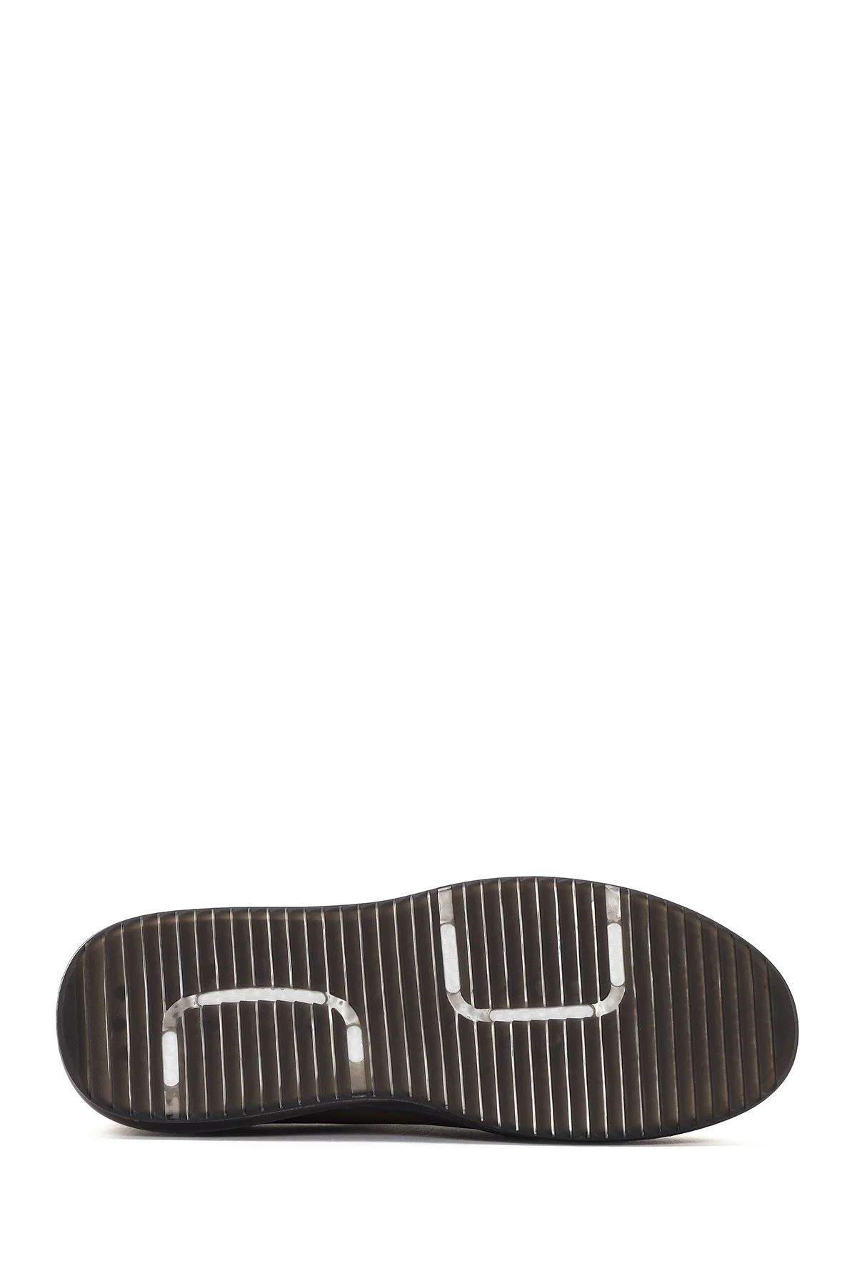 Erkek Vizon Bağcıklı Kalın Tabanlı Süet Deri Casual Sneaker - Image 4