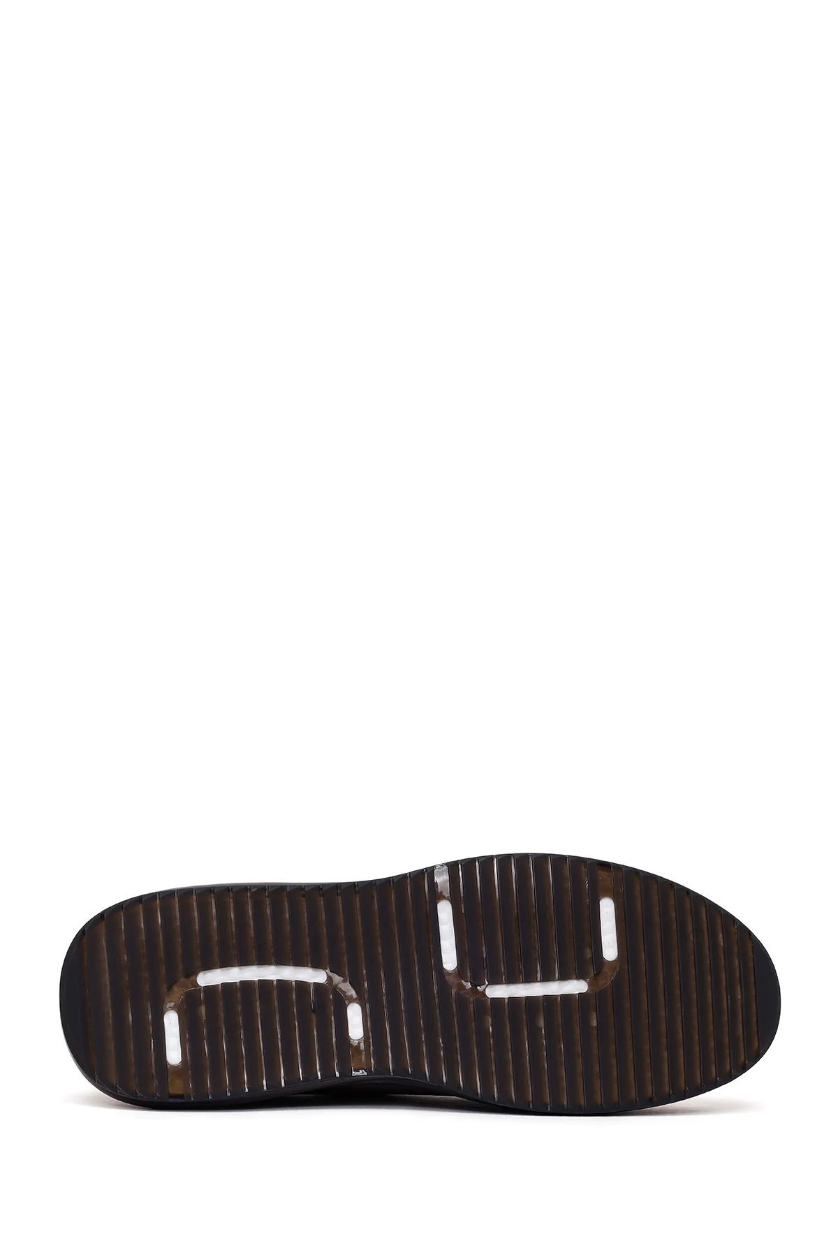 Erkek Vizon Bağcıklı Kalın Tabanlı Süet Deri Casual Sneaker - Image 5