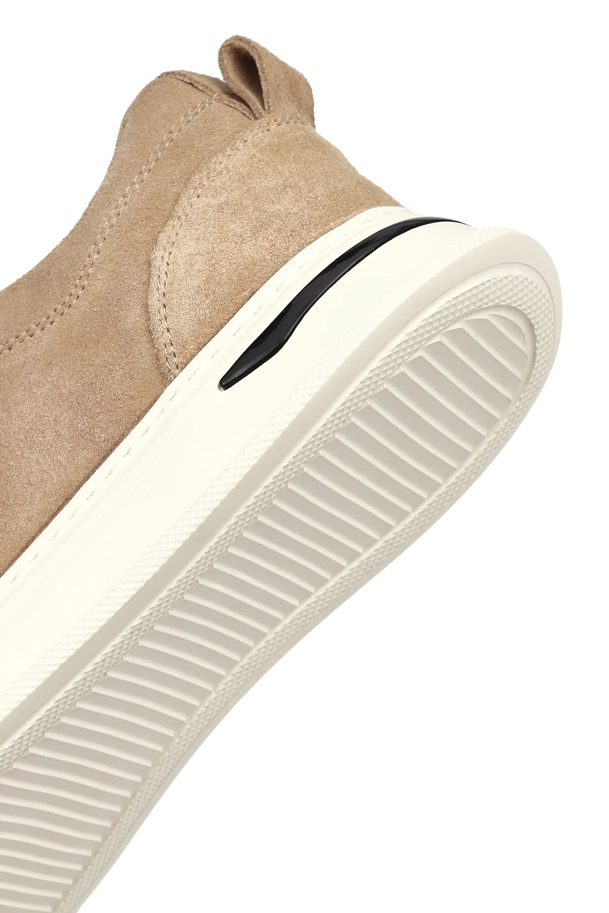 Erkek Vizon Bağcıklı Kalın Tabanlı Süet Deri Casual Sneaker - Image 8