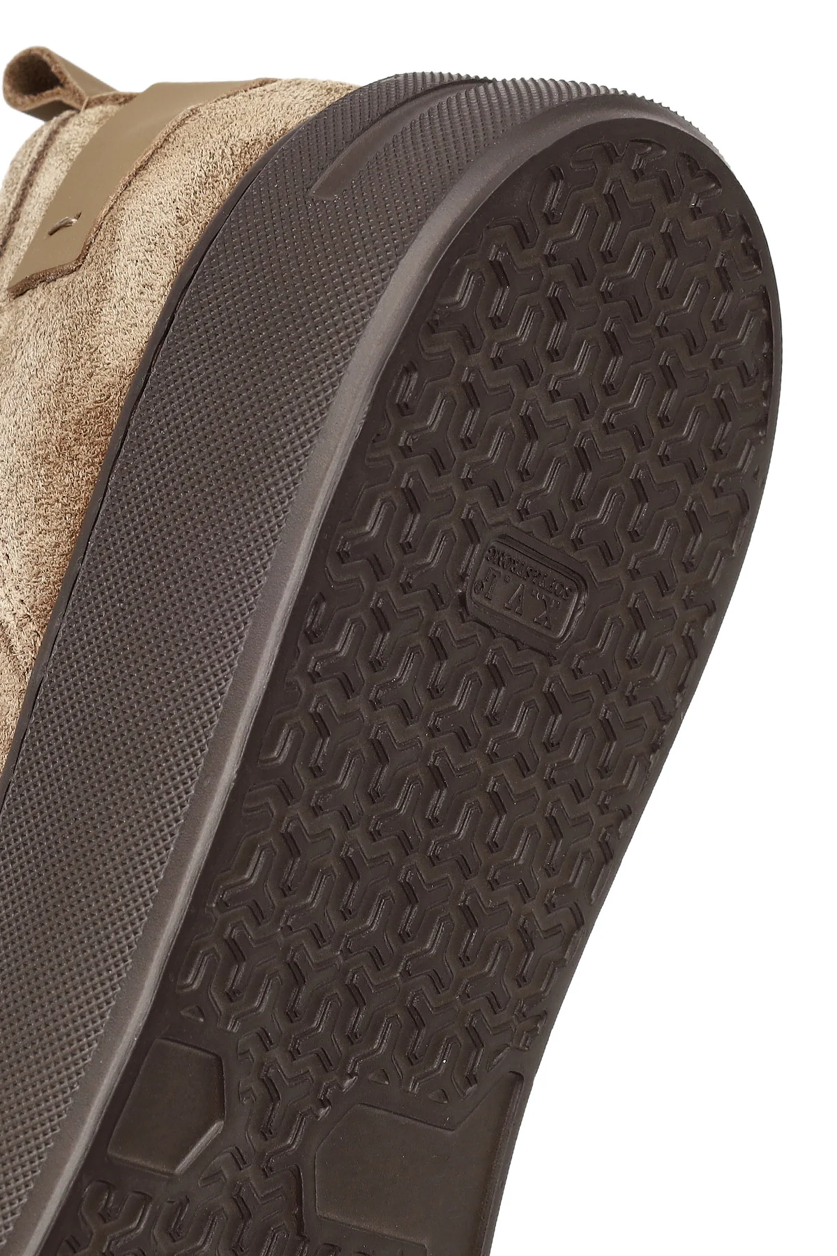 Erkek Vizon Bağcıklı Kalın Tabanlı Süet Deri Sneaker - Image 8