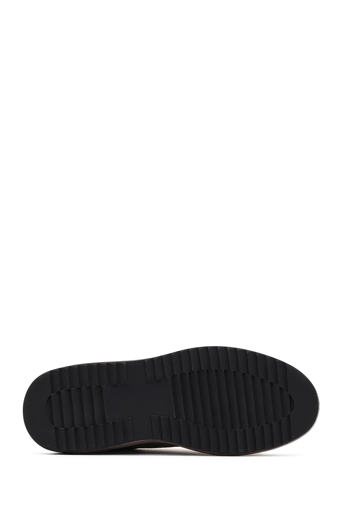 Erkek Vizon Bağcıklı Kalın Tabanlı Süet Deri Sneaker - Image 4