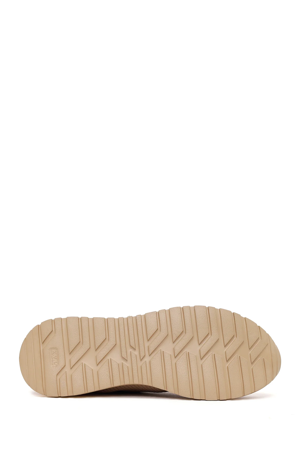 Erkek Vizon Bağcıklı Kumaş Sneaker - Image 5